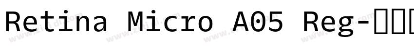 Retina Micro A05 Reg字体转换